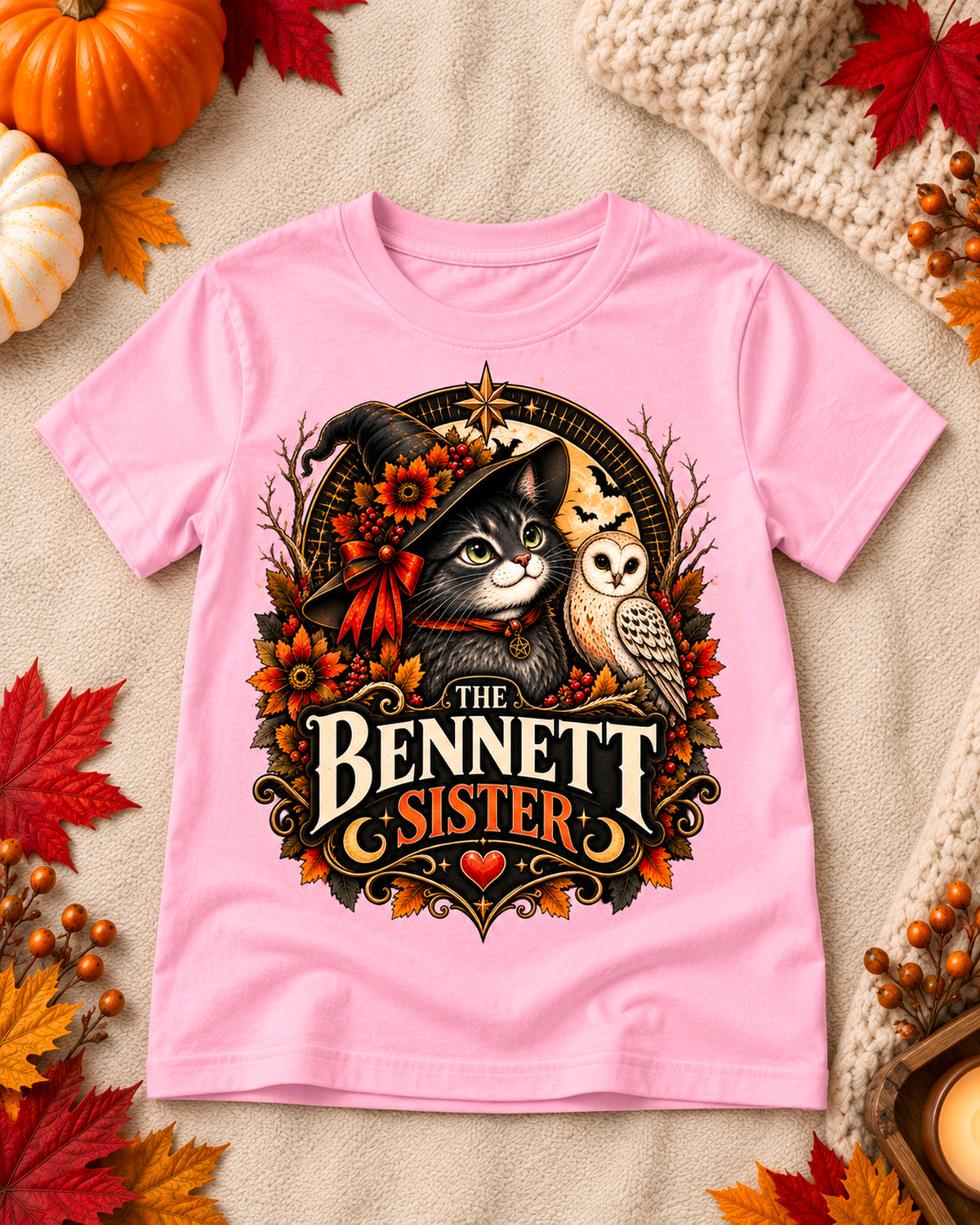 Personalized Matching Family Halloween Cat Shirts