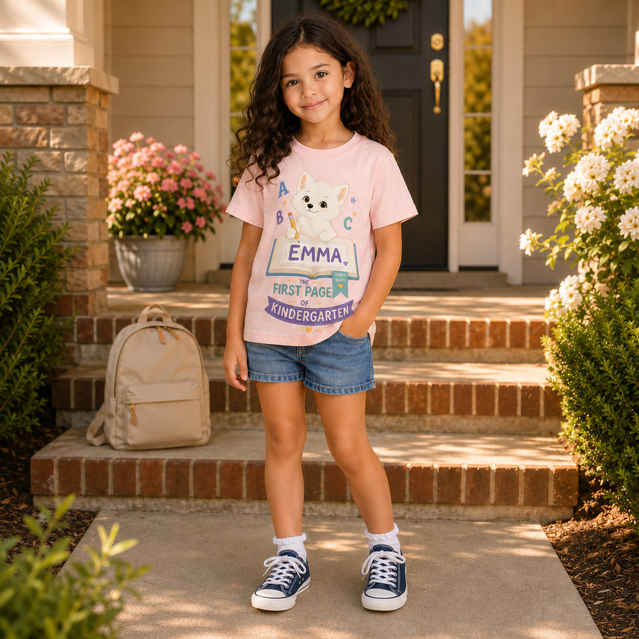 Personalized First Page Fox Name & Grade Shirt
