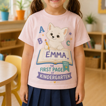 Personalized First Page Fox Name & Grade Shirt