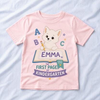Personalized First Page Fox Name & Grade Shirt
